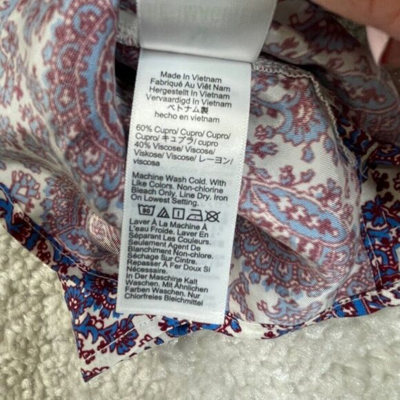 J. Crew Classic Fit Drapey Button Down Shirt Paisley Boho 12 NEW - Picture 6 of 10